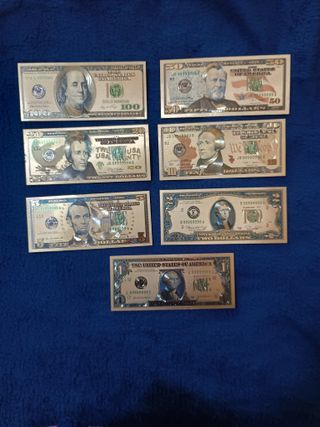 SERIE 7 BANCONOTE IN DOLLARI U.S.A. AMERICANI