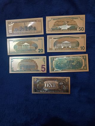 SERIE 7 BANCONOTE IN DOLLARI U.S.A. AMERICANI