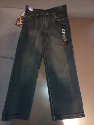 Pantalones Y2K Baggy Crema RAP