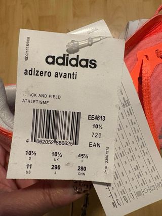 Zapatillas Clavos Adidas Adizero Avanti Naranja/Pl