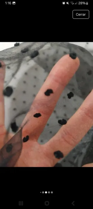 Blusa nueva negra tul talla 36