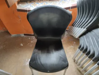 69 Sedie da Terrazzo Nere