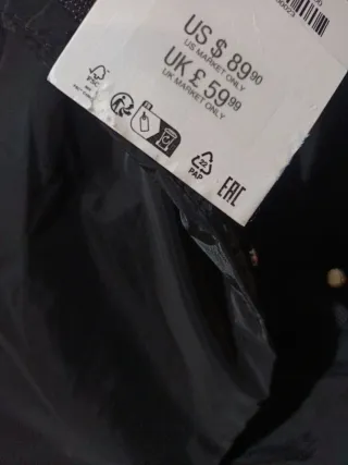 Chaleco Zara Negro oversize talla SM