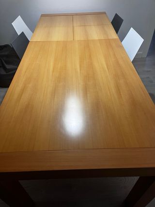 Mesa de salón extensible madera maciza