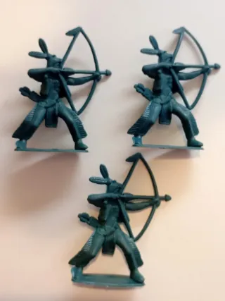 6 Soldatini Guerrieri Indiani Verdi