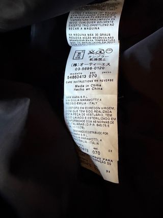 Piumino lungo Max Mara nero donna