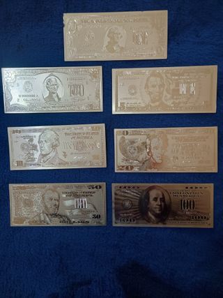 DOLLARI U.S.A. SERIE 7 PZ LAMINA D'ORO