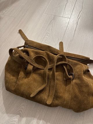 Bolso Zara serraje marrón