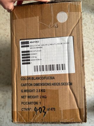 Maleta Infantil Minnie 4 Ruedas