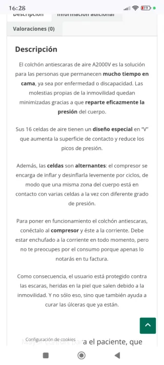 Materasso antidecubito Sunrise Medical A2000V