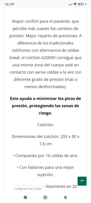 Materasso antidecubito Sunrise Medical A2000V