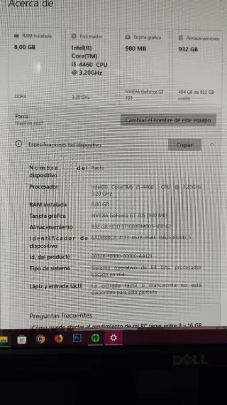 PC Dell Negro Multimedia