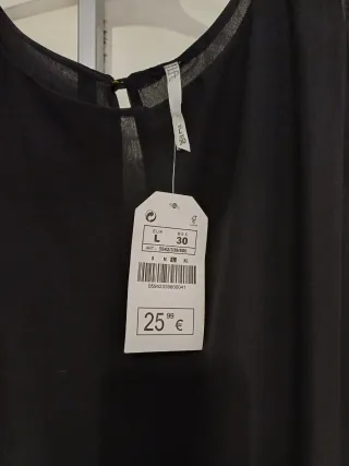 Vestido fiesta negro con detalles dorados