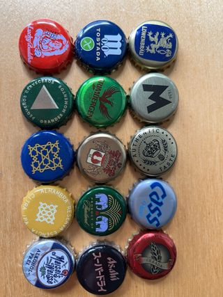 Lote de chapas de cerveza variadas