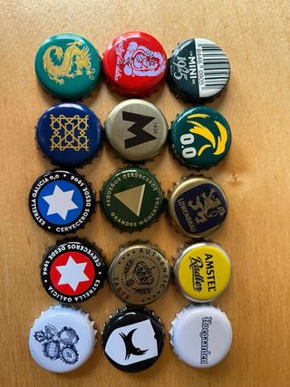 Lote de chapas de cerveza variadas