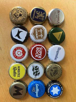 Lote de chapas de cerveza variadas