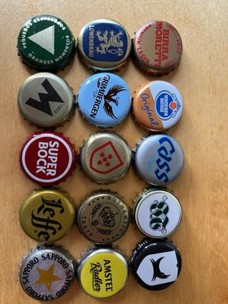 Lote de chapas de cerveza variadas