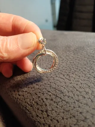 Pendientes Aro Doble Brillantes