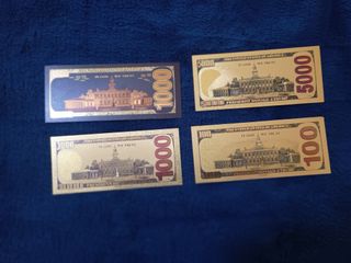 SERIE TRUMP U.S.A. 4 PZ LAMINA D'ORO COLORATA