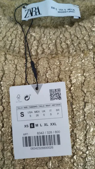 Zara | Jersey Dorado | Talla S
