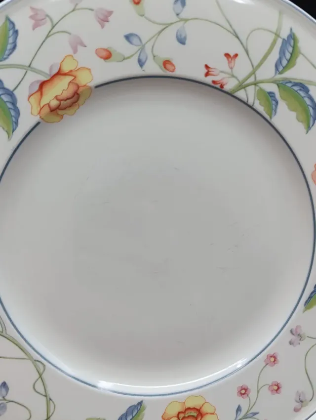 Set di 6 piatti in porcellana tedesca Villeroy & Boch con delicato design floreale