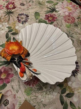 Piatto da portata artigianale bassano per pesce