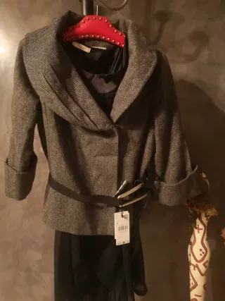 Abrigo/Vestido Sense Negro