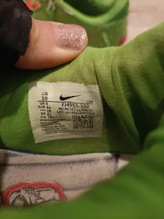 Zapatillas Nike Basket Verde y Rojo