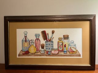 Quadro punto croce bagno