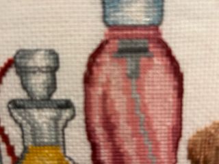 Quadro punto croce bagno