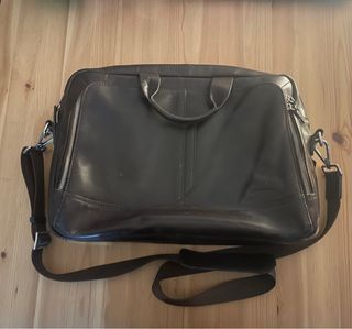 Bandolera de piel marrón