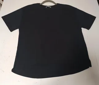 Camiseta Zara Negra Manga Corta T M