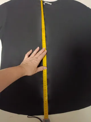 Camiseta Zara Negra Manga Corta T M