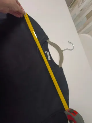 Camiseta Zara Negra Manga Corta T M