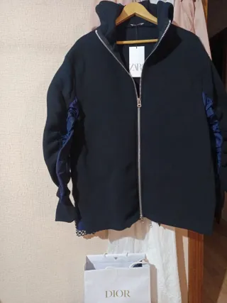 Sudadera Zara Mujer Negra