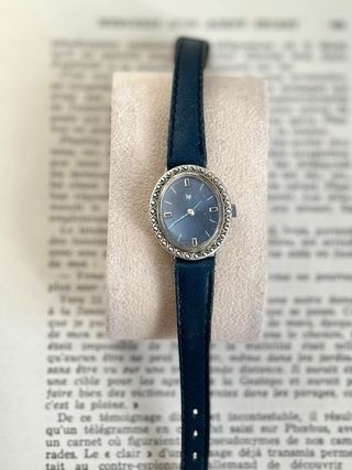 Reloj Lip Plata Ovalado Mujer Vintage 1970