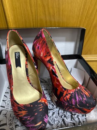 Zapatos de tacón Blue estampado floral