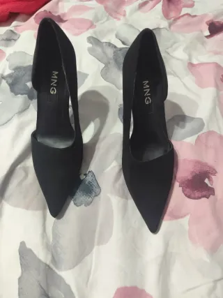 Zapatos Mango Negros Tacon Mujer