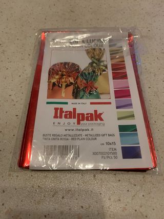 Sacchetti regalo metallizzati Italpak 10x15 cm