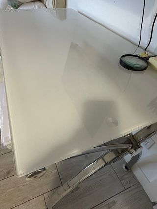 Tavolo da scrivania in vetro temperato 120x60cm