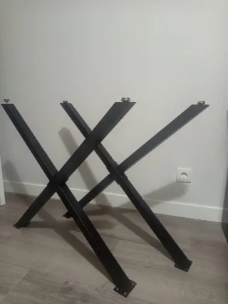 Patas Mesa Metálicas Negras (X)