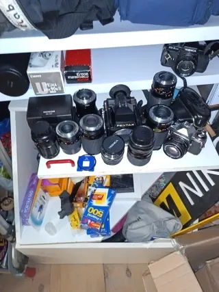 Materiale fotografico vario - Canon, Pentax, ecc.