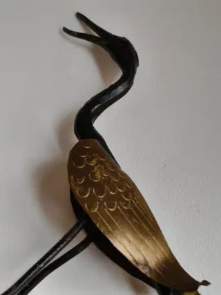 Figura pájaro vintage bronce Marruecos