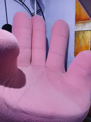 Poltroncina a mano rosa per bambina