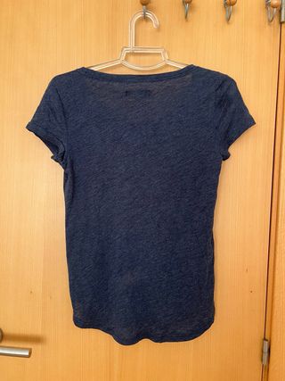Camiseta azul marino Abercrombie & Fitch