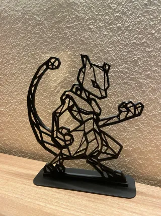 Mewtwo Pokémon 3D Low Poly