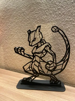 Mewtwo Pokémon 3D Low Poly