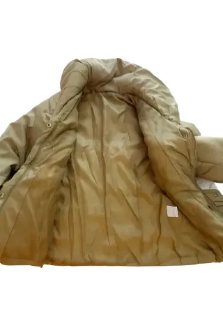 Piumino donna verde salvia con cintura