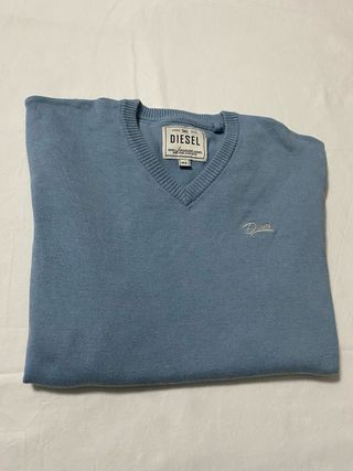 Maglione Diesel V-neck Azzurro Taglia XL