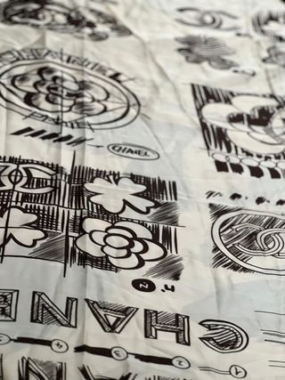 Foulard donna seta Chanel beige/marrone